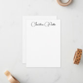 Handgeschreven scriptnaam Modern Vertical Sjabloon (Voorkant / Achterkant in situ)