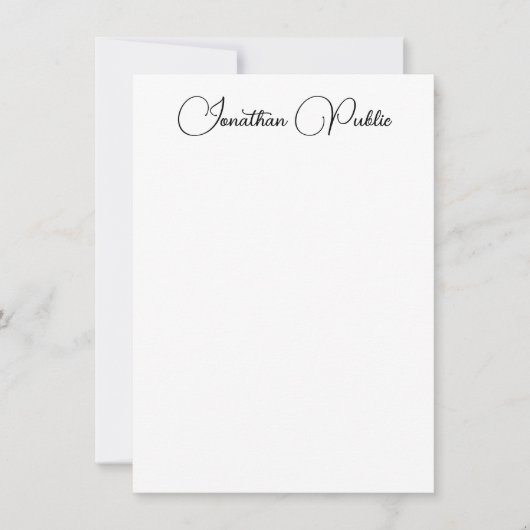 Handgeschreven scriptnaam Modern Vertical Sjabloon (Voorkant)