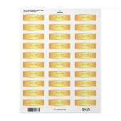 Handgeschreven scriptnaam Professional Elegant Gol Etiket (Full Sheet)