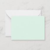 Handgeschreven scriptnaam Tekst Modern Mint Green Notitiekaartje (Achterkant)