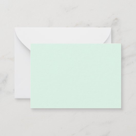 Handgeschreven scriptnaam Tekst Modern Mint Green Notitiekaartje (Achterkant)
