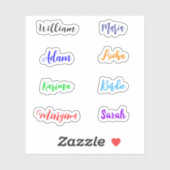 Handgeschreven scriptnamen, beste waterdichte Stic Sticker (Vel)