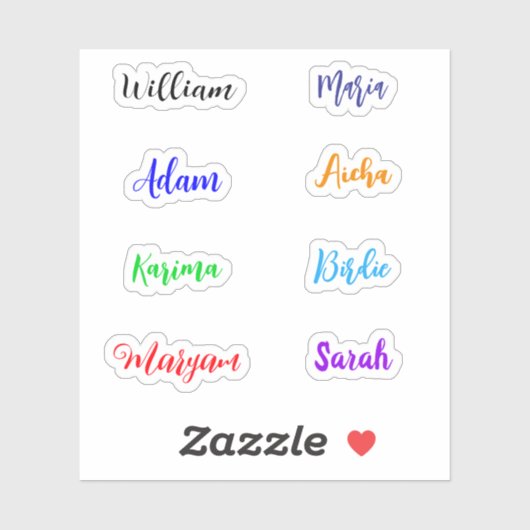 Handgeschreven scriptnamen, beste waterdichte Stic Sticker (Vel)