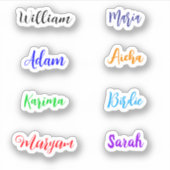 Handgeschreven scriptnamen, beste waterdichte Stic Sticker (Voorkant)