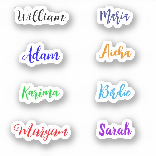 Handgeschreven scriptnamen, beste waterdichte Stic Sticker (Voorkant)