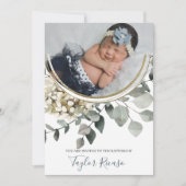 Handgeschreven scripttypografie krans doop kaart (Voorkant)