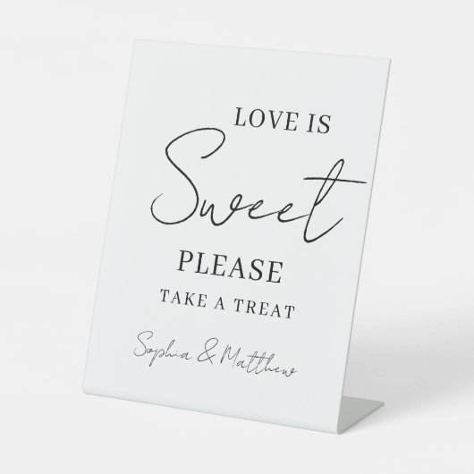 Handgeschreven scriptweduwschapsdessert tabel reclamebord met voetstuk (Voorkant)