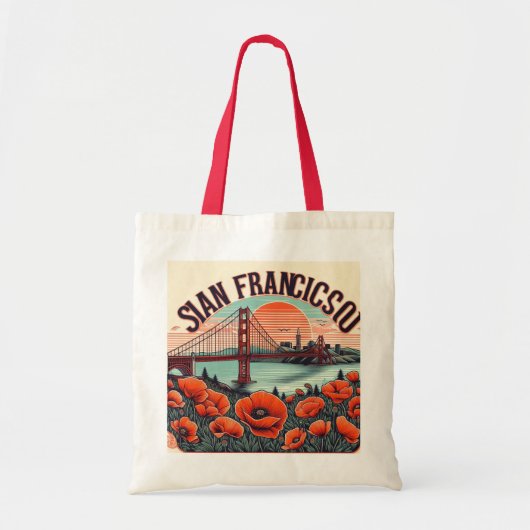 Handgeschreven SF Pride Golden Gate Tote Bag (Voorkant)