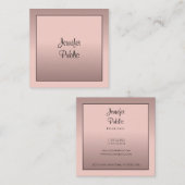 Handgeschreven Sjabloon Modern Elegant Professiona Vierkante Visitekaartje (Voorkant / Achterkant)