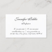 Handgeschreven Sjabloon Moderne script legant Simp Visitekaartje (Achterkant)