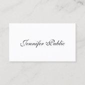 Handgeschreven Sjabloon Moderne script legant Simp Visitekaartje (Voorkant)