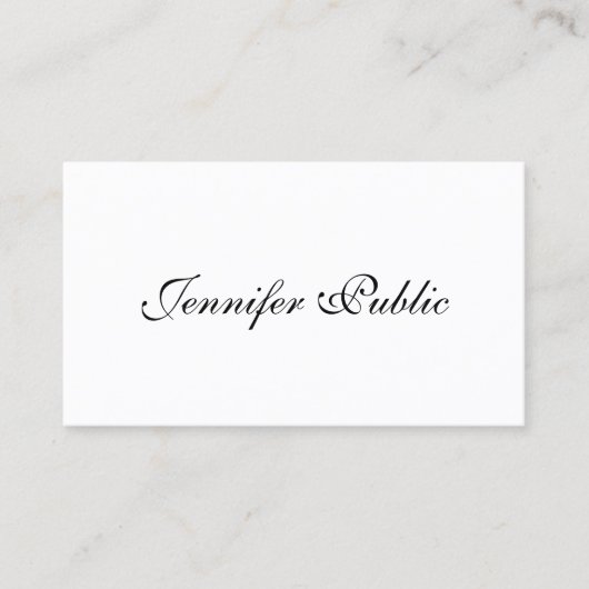 Handgeschreven Sjabloon Moderne script legant Simp Visitekaartje (Voorkant)