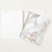 Handgeschreven Sjabloon Roos Gold Marble Planner (Display)