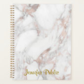 Handgeschreven Sjabloon Roos Gold Marble Planner (Voorkant)