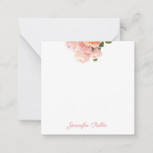 Handgeschreven Sjabloon Waterverf Rozen Elegant
