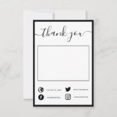 Handgeschreven sociaal dank je kaart (Voorkant)