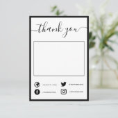 Handgeschreven sociaal dank je kaart (Staand voorkant)