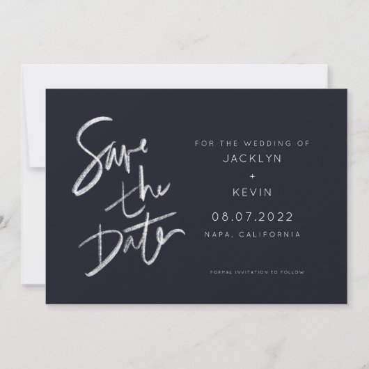 Handgeschreven sparen de Datum Save The Date (Voorkant)