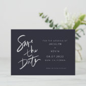 Handgeschreven sparen de Datum Save The Date (Staand voorkant)