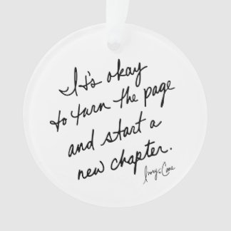 Handgeschreven 'Start een nieuw hoofdstuk' Inspire Ornament