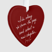 Handgeschreven Start een nieuw hoofdstuk Inspirere Ornament (voorkant)