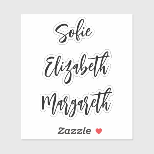 Handgeschreven stickers met handgeschreven handmat (Vel)