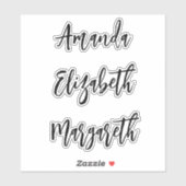 Handgeschreven stickers met handgeschreven handmat (Vel)