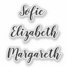 Handgeschreven stickers met handgeschreven handmat