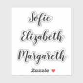 Handgeschreven stickers met handgeschreven handmat (Vel)