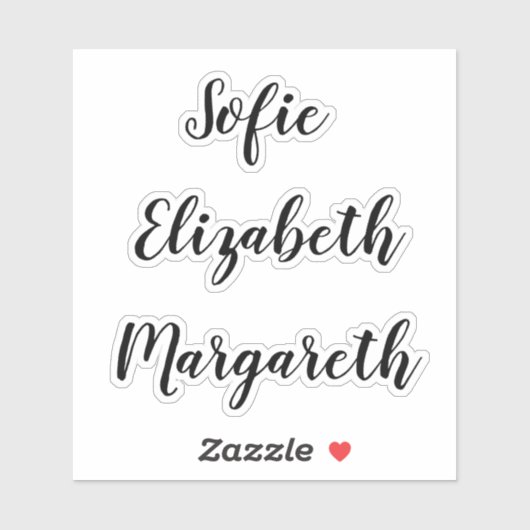 Handgeschreven stickers met handgeschreven handmat (Vel)