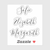 Handgeschreven stickers met handgeschreven handmat (Vel)