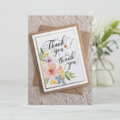 Handgeschreven stijl dankkaart kaart (Staand voorkant)