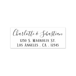 Handgeschreven stijl gepersonaliseerd rubberstempel