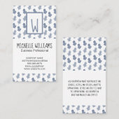 Handgeschreven stijlMonogram | Lekpatroon Visitekaartje (Voorkant / Achterkant)