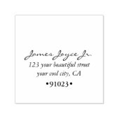 handgeschreven stijlvol terugkeeradres zelfinktende stempel (Design)