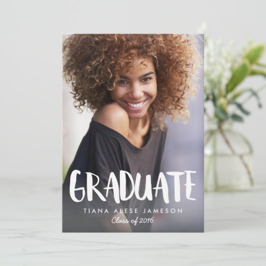 Handgeschreven Stijlvolle aankondiging van het Afs (Staand voorkant)