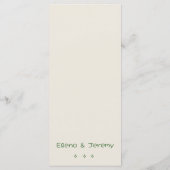 Handgeschreven tekening Scribble Wedding Menu (Achterkant)