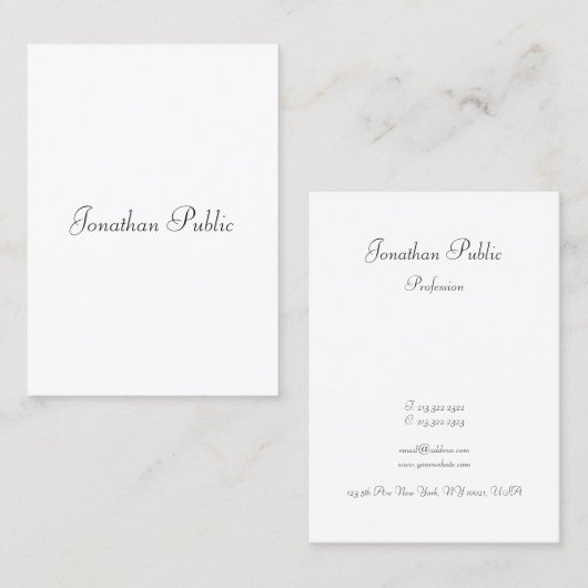 Handgeschreven tekst handgeschreven Script Elegant Visitekaartje (Voorkant / Achterkant)