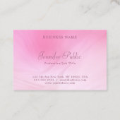 Handgeschreven tekst Modern Elegant Roze Sjabloon Visitekaartje (Achterkant)
