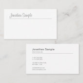 Handgeschreven tekst Stijlvol design minimalistisc Visitekaartje (Voorkant / Achterkant)