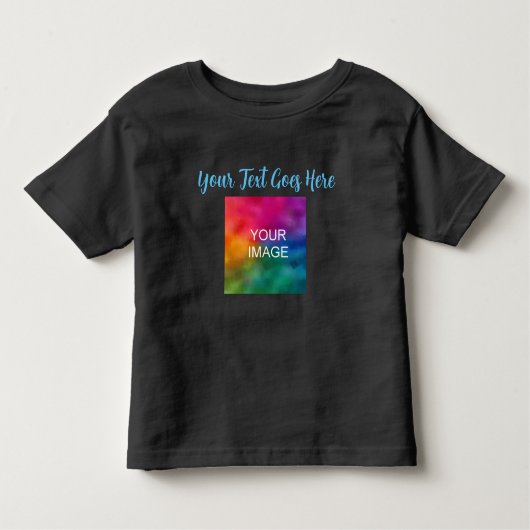 Handgeschreven tekst Upload je eigen Afbeelding fo Kinder Shirts (Voorkant)