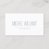 Handgeschreven tekst Visitekaartje van de fotograa (Voorkant)