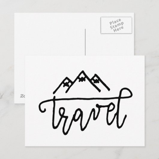 Handgeschreven tekst voor reizen briefkaart (Voorkant / Achterkant)