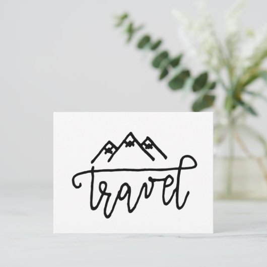 Handgeschreven tekst voor reizen briefkaart (Staand voorkant)