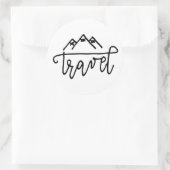 Handgeschreven tekst voor reizen ronde sticker (Tas)