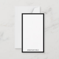 Handgeschreven tekstminimalistisch zwarte rand Ver