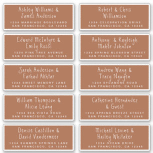 Handgeschreven TerraCotta-huisadreslabels voor gas Sticker