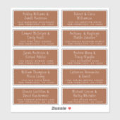 Handgeschreven TerraCotta-huisadreslabels voor gas Sticker (Vel)