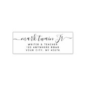 Handgeschreven terugzendadres schrijver  zelfinktende stempel (Design)