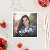 Handgeschreven trendy Casual Script Photo Afstuder Servet (Insitu)